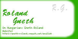 roland gneth business card